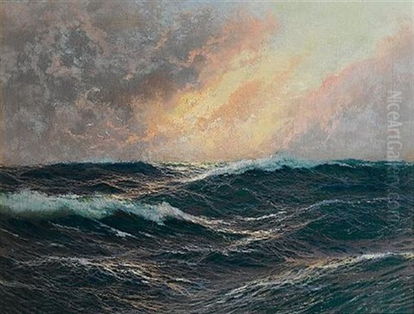 Seascape Oil Painting by Nikolai Nikanorovich Dubovskoy