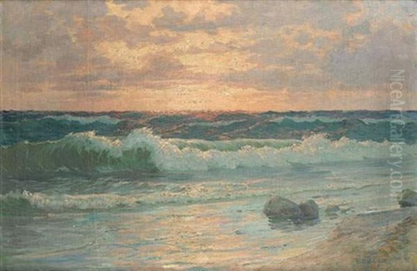 La Vague Oil Painting by Nikolai Nikanorovich Dubovskoy