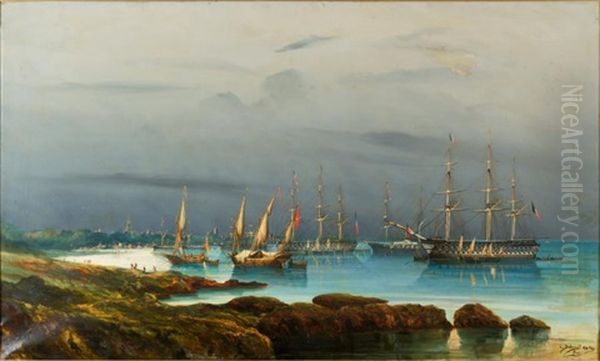 Peintre De La Marine Oil Painting by Cheri Francois Marguerite Dubreuil