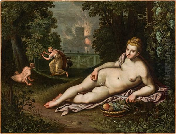 Proserpina Takes The Fruits Of Pluto Oil Painting by Toussaint Dubreuil