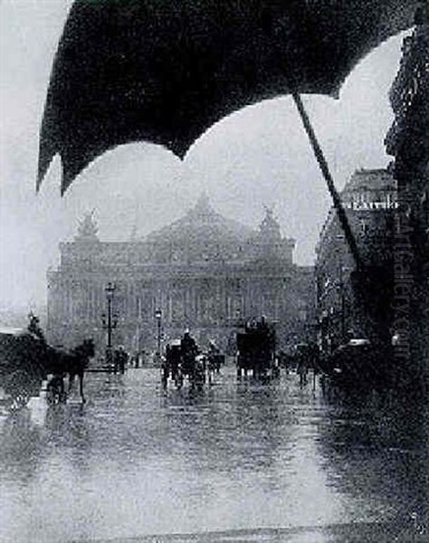 Paris: Place De L'opera Oil Painting by Pierre Dubreuil