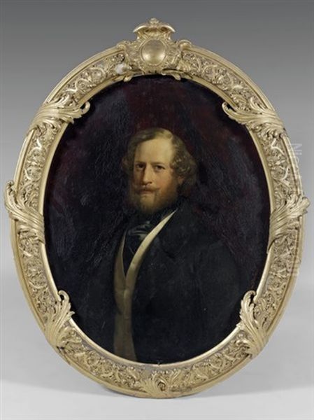 Portrait Du Comte Charles-edmond De Croix Oil Painting by Claude Marie Dubufe