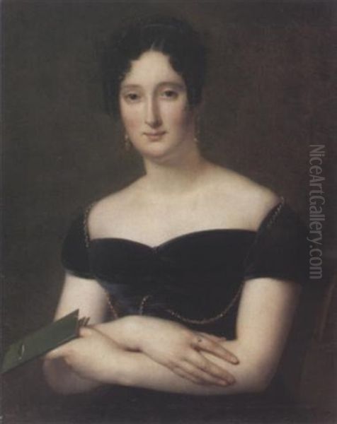 Portrait Der Konigin Hortense Oil Painting by Claude Marie Dubufe