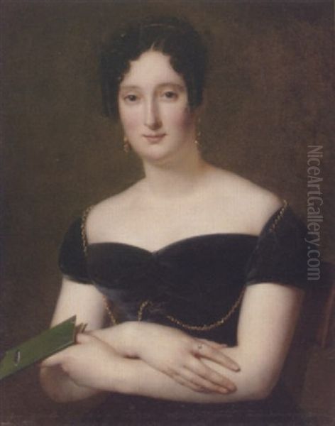 Portrait Der Konigin Hortense Oil Painting by Claude Marie Dubufe