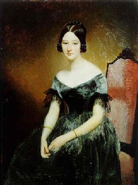 Portrait De Zoe Seilliere Oil Painting by Edouard Louis Dubufe