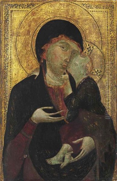 The Madonna And Child Oil Painting by  Duccio di Buoninsegna