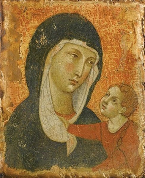 The Madonna And Child Oil Painting by  Duccio di Buoninsegna