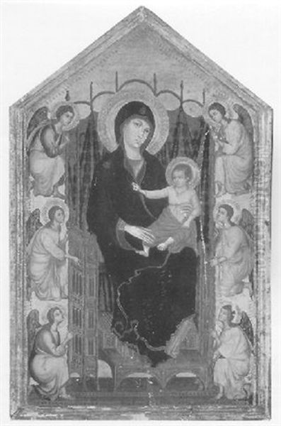 Rucellai Madonna Oil Painting by  Duccio di Buoninsegna