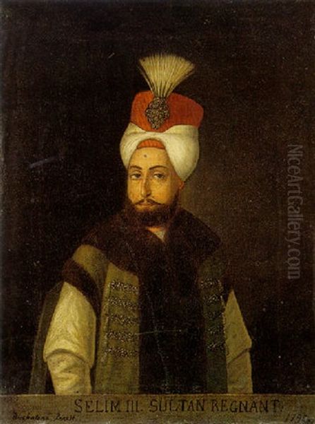 Portrait Of Sultan Selim Iii Oil Painting by Marie Therese Duchateau