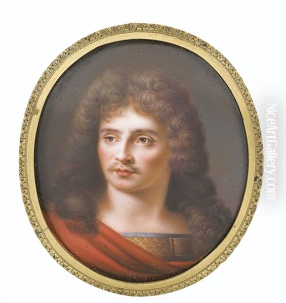 Moliere Oil Painting by Jean Baptiste Joseph Duchesne