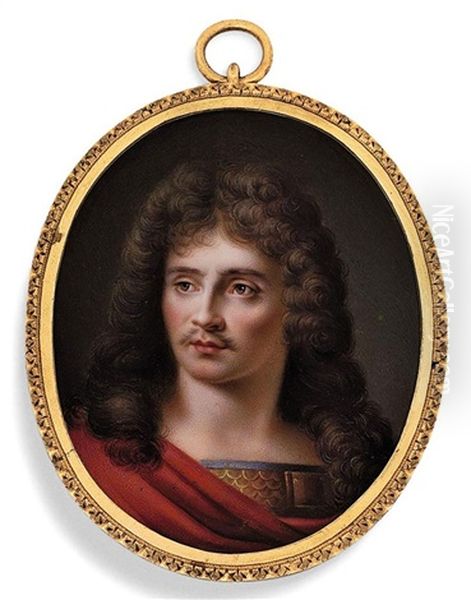 Moliere In The Role Of Caesar In Pierre Corneille's The Death Of Pompey Oil Painting by Jean Baptiste Joseph Duchesne