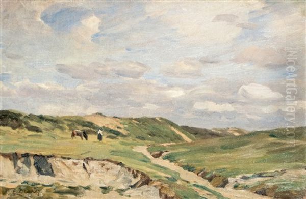 In The Dunes Oil Painting by Eugen Gustav Duecker