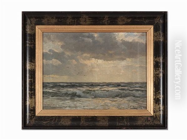 Sea Oil Painting by Eugen Gustav Duecker