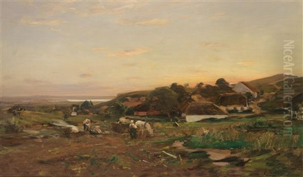 Scene Of Rugen Oil Painting by Eugen Gustav Duecker