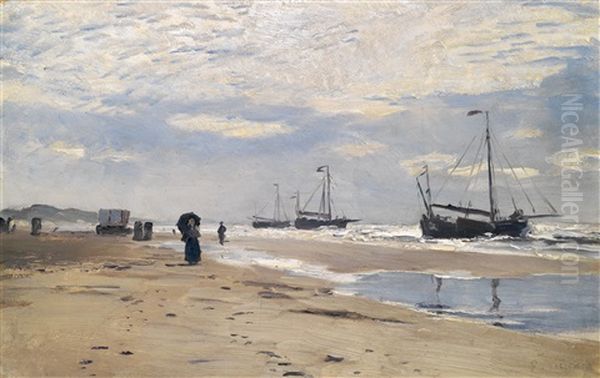 Eine Strandpartie by Eugen Gustav Duecker