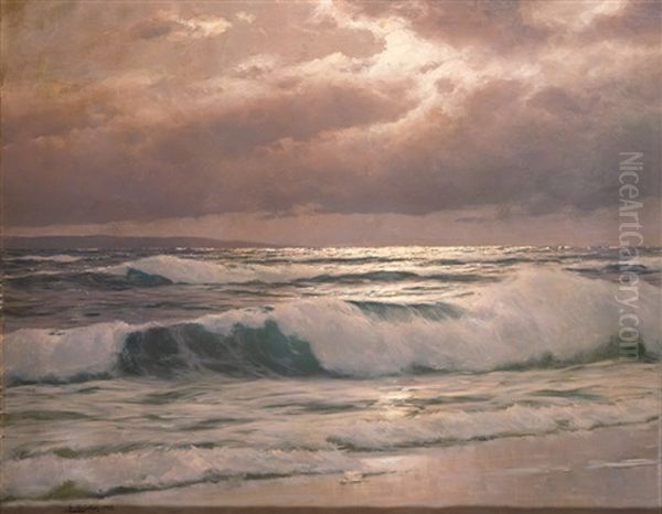 Abendstimmung Am Meer Oil Painting by Eugen Gustav Duecker