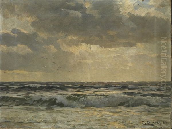 Meeresansicht Oil Painting by Eugen Gustav Duecker