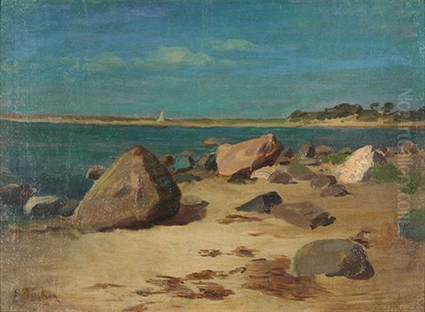 Seascape Oil Painting by Eugen Gustav Duecker