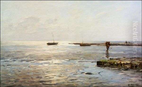 Kalastajan Paluu Oil Painting by Eugen Gustav Duecker