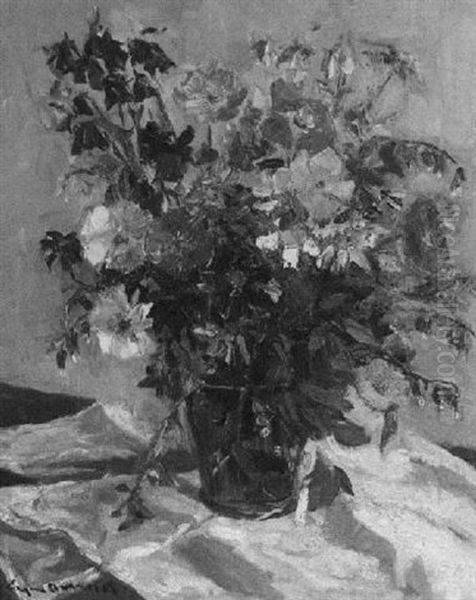 Blumenstilleben Oil Painting by Eugen Gustav Duecker