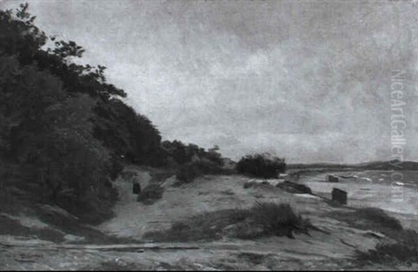 Dunenlandschaft An Der Ostseekuste Oil Painting by Eugen Gustav Duecker