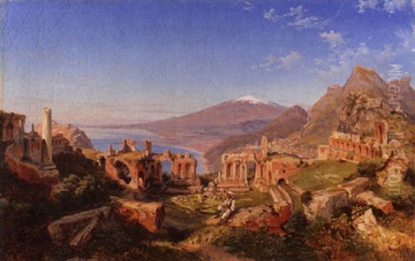 Il Teatro Di Taormina Oil Painting by Teodoro Duclere