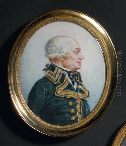 Portrait De Monsieur De Montgiraud, Prefet Maritime De Saint-domingue, Et Epoux De Mademoiselle Rose Ducreux Oil Painting by Joseph Ducreux