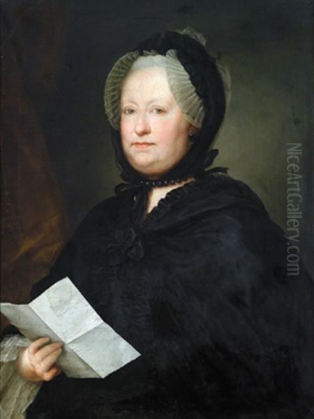 Bildnis Der Kaiserin Maria Theresia In Witwentracht Oil Painting by Joseph Ducreux