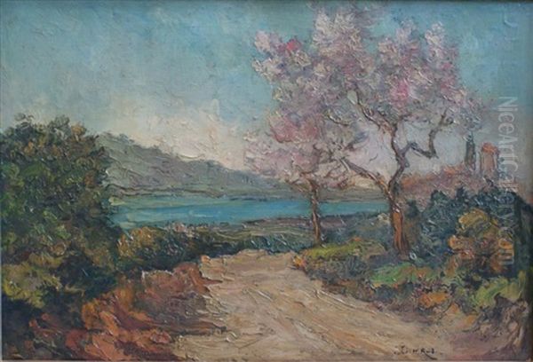 Paysage Au Lac Oil Painting by Edouard Ducros