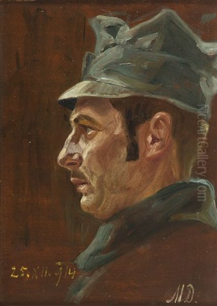 Profile Of Wladyslaw Wojakowski Oil Painting by Marian Dudek