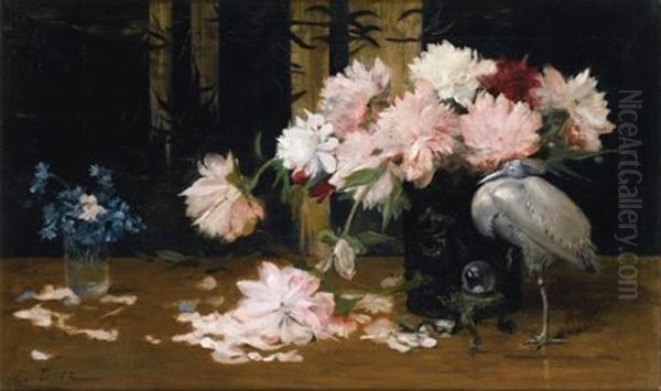 Les Pivoines Oil Painting by Ernest-Ange Duez