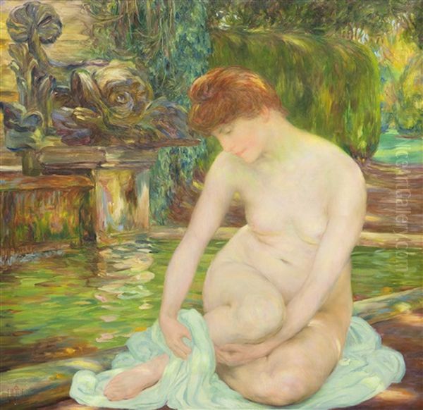 Hommage A Renoir Oil Painting by Clementine Helene Dufau