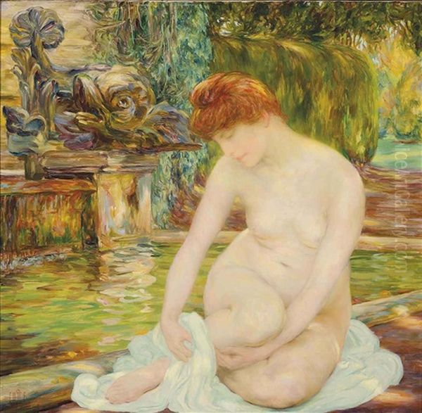 La Baigneuse Oil Painting by Clementine Helene Dufau