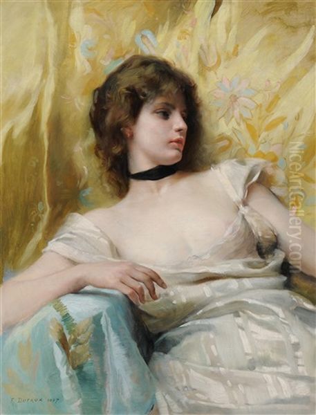 Jeune Femme Alanguie Oil Painting by Frederic Dufaux