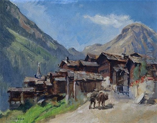 Grimentz Oil Painting by Frederic Dufaux