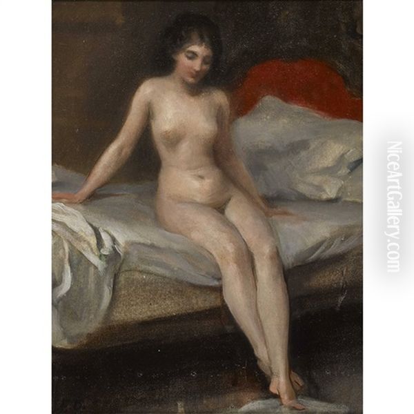 Nu Assis Oil Painting by Frederic Dufaux