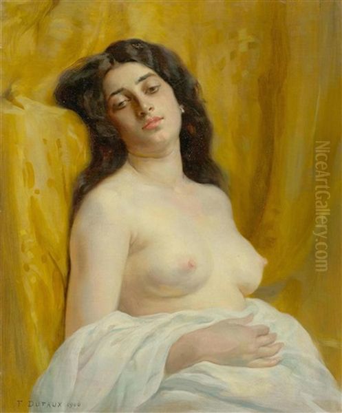 Female Semi-nude Oil Painting by Frederic Dufaux