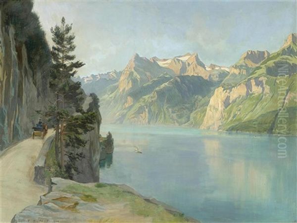 Lake Landscape Oil Painting by Frederic Dufaux