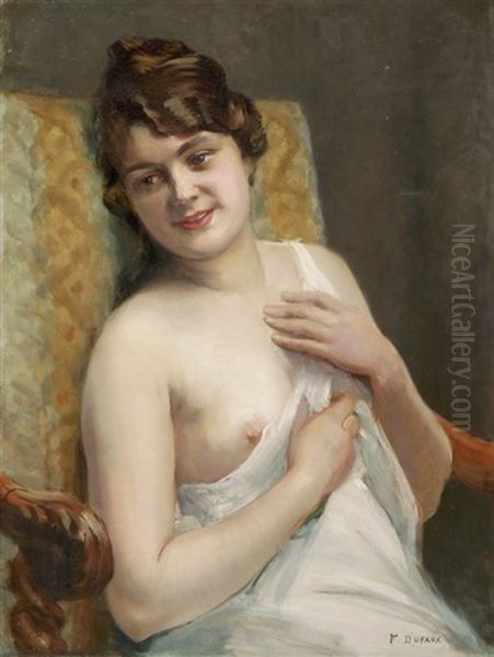 Portrait Einer Jungen Dame Im Neglige by Frederic Dufaux