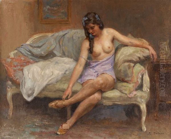 Jeune Femme Au Deshabille Oil Painting by Frederic Dufaux