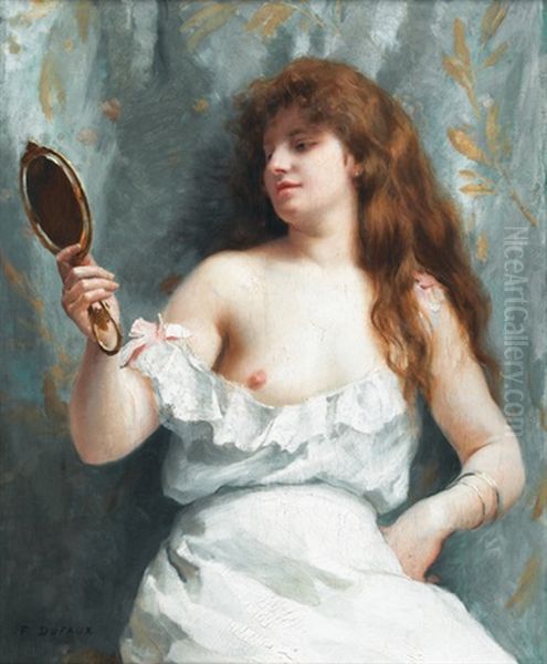 Nu Au Miroir Oil Painting by Frederic Dufaux