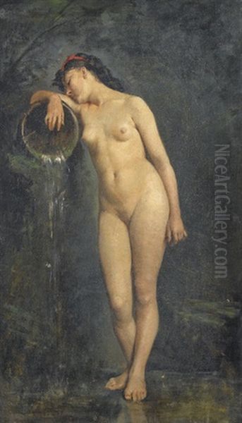 Stehender Akt (an Der Quelle) Oil Painting by Frederic Dufaux