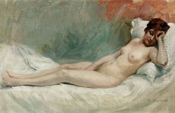 Femme Nue Etendue Oil Painting by Frederic Dufaux