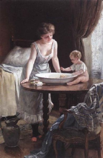 La Toilette Oil Painting by Frederic Dufaux