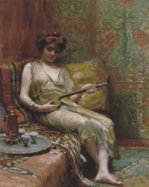 The Mandolin Player Oil Painting by Frederic Dufaux