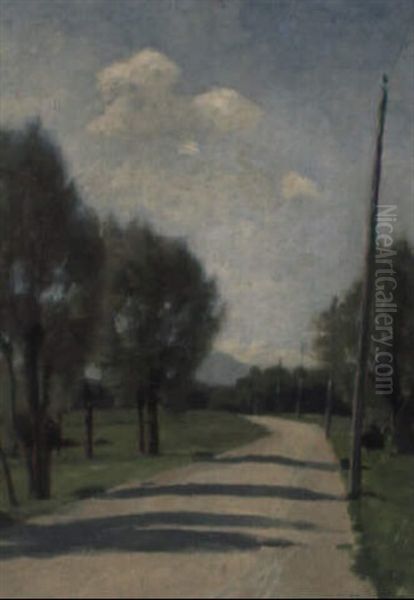 Parklandschaft Mit Weg Oil Painting by Frederic Dufaux