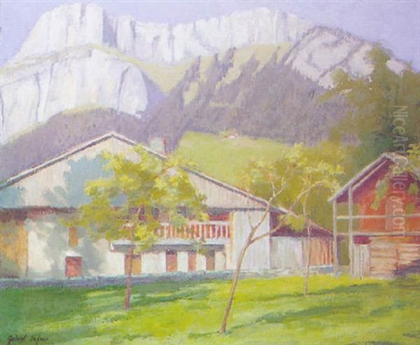 Paisaje Montanoso En Suiza Oil Painting by Gabriel Dufaux