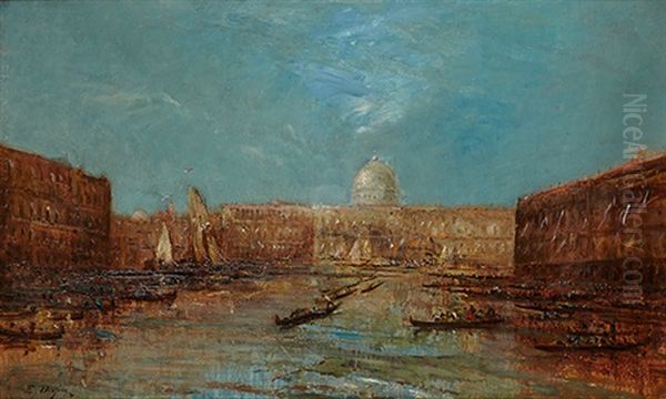 Vue De Venise Oil Painting by Edouard-Jacques Dufeu