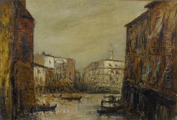 Venezianische Ansicht Oil Painting by Edouard-Jacques Dufeu