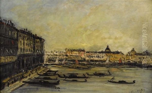 Venice Oil Painting by Edouard-Jacques Dufeu